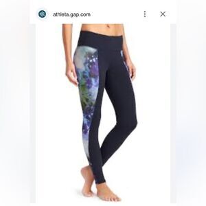 Athleta Blue Floral Leggings